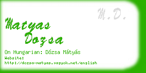 matyas dozsa business card