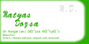 matyas dozsa business card